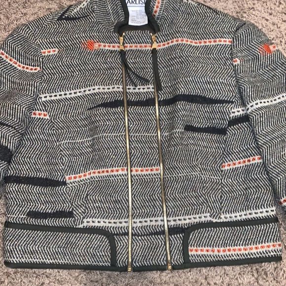 Vintage Carlisle Crop Moto Wool Jacket size 6 - Picture 4 of 16